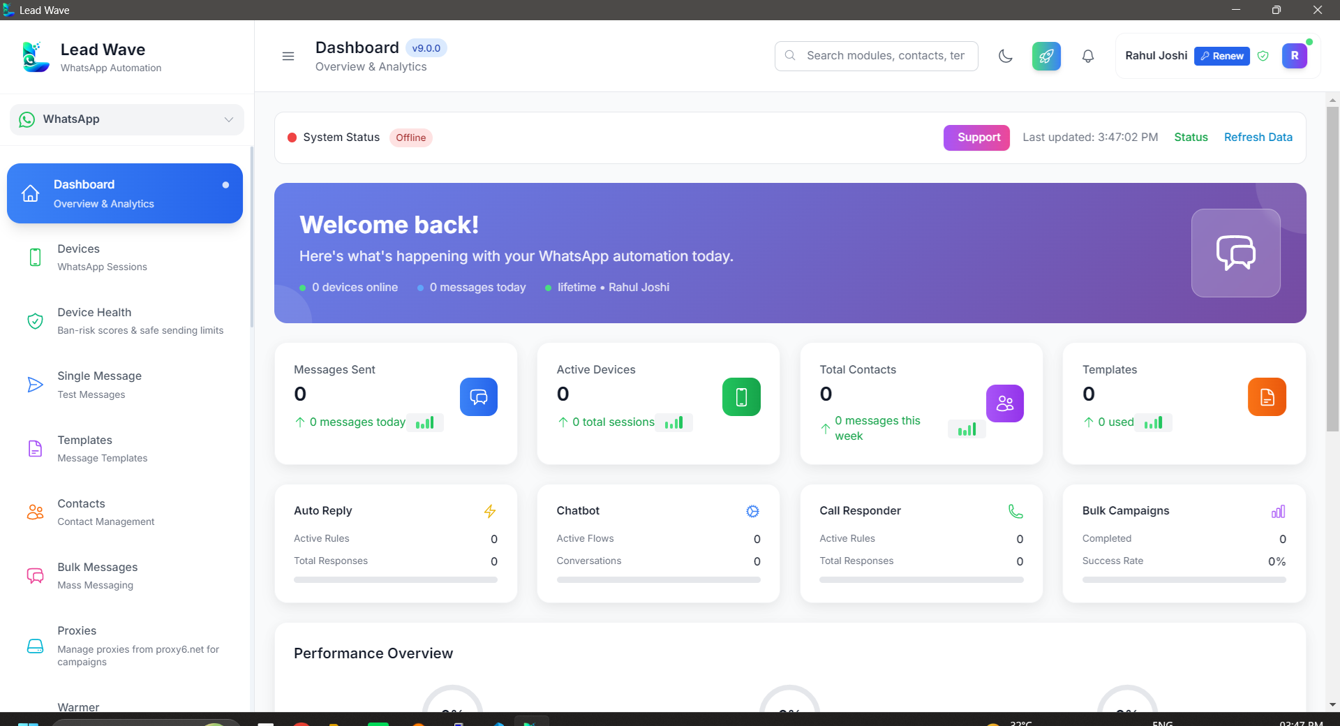 LeadWave dashboard screenshot